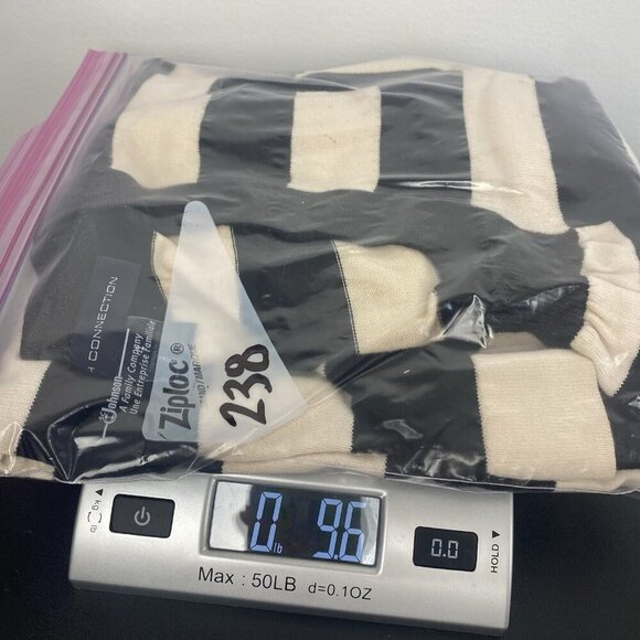 French Connection Women's Striped Tunic Size 4 Cream Black - Picture 7 of 7